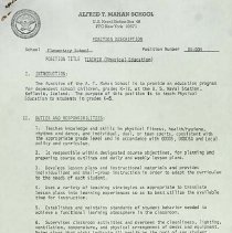 More Position Descriptions A T Mahan School 2