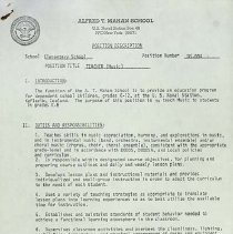 More Position Descriptions A T Mahan School