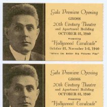 Souvenir Program Gross 20th Century Theatre & Apartment Building And Gala O