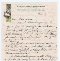 Letter to Corrinne Jenne on Northland Transportation Co. Stationery W/ Enveloped