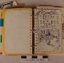 Orange 3-Ring Binder Notebook of Sketches