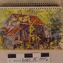 Spiral Side Bound Aqua Notebook of Sketches with Pale Orange Cover