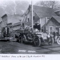 Black and White photograph of South Franklin and Negative of Image