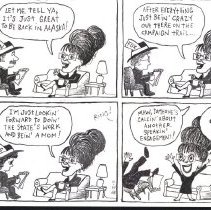 "Let me tell ya, it's just great to be back in Alaska" Palin Cartoon front