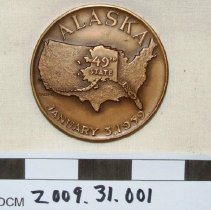 Alaska Statehood Medallion - Front