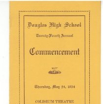 1934 Douglas High School Commencement Program