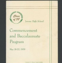 1958 Juneau High School Commencement Program