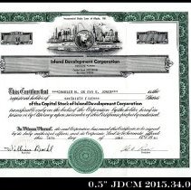 Island Development Corporation Stock Certificate