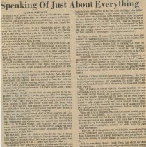 Speaking of Just About Everything