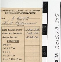 STANDARD OIL COMPANY OF CALIFORNIA STATEMENT OF YOUR EARNINGS AND PAY