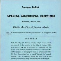 Sample Ballot SPECIAL MUNICIPAL ELECTION
