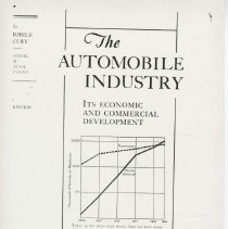 (112) Late 1920s Dust Jacket of The Book, The Automobile Industry
