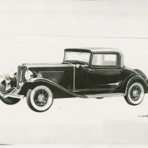 (394) 1931 Auburn 12-160 Coupe, 3/4 Left Front View, Drawing