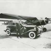 (397) 1932 Auburn 8-100 Phaeton, Posed with Stinson Airplanes