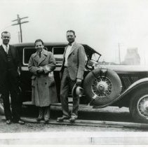 (51) Auburn 8-115 Sedan Posed with Houston Ray