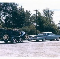 (98) 1911 Auburn Rear 3/4 View, Right Profile, on Tow Trailer