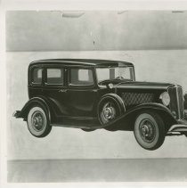(449) 1933 Auburn 8-101 Sedan, 3/4 Front Right View,  Brushed Drawing