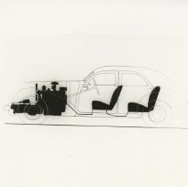 (665) 1936 Cord 810 Westchester Sedan Phantom Drawing,  Left Profile Drawin