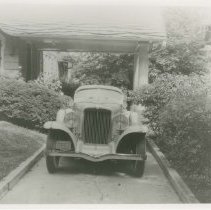 (435) 1931 Auburn 8-98 Speedster, Front View, in Driveway Beside House