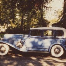 (461) 1931 Auburn 8-98 Sedan, Right Profile, Sky Blue, Owned by Chuck Mergy