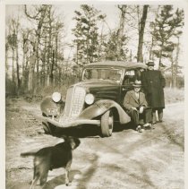 (581) 1934 Auburn Sedans on a Long-Distance Test Run