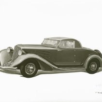 (621) 1934 Auburn 850 Sedan, 8 Cylinder Cab, Left 3/4 Profile
