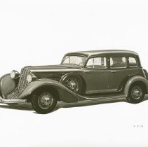 (627) 1934 Auburn Sedan, Left 3/4 Profile