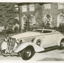 (732) 1935 Auburn 851 Cabriolet, 3/4 Front View Left Profile