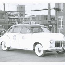 (943) 1947 Checker Cab in an Industrial Setting (2)