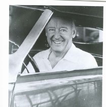 (14) Gordon Buehrig at Wheel of a Cord, Grand Marshal of ACD Parade, 1972