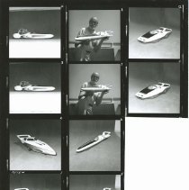 (114) Alex Tremulis Showcasing One of His Design Concept Models Around 1980