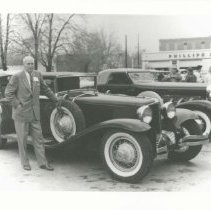 (122)  C.W. Van Ranst with a 1932 Cord L-29 at ACD Club Reunion Around 1960