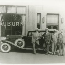 (76) Roy Faulkner, Harry Dunn, Two Other Men, and a 1931 Auburn 8-98 Sedan