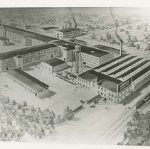 (332) Artist's Rendering of the Auburn Auto Co. Complex in the Early 1920s