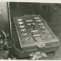 (464) Detailed Shot of Casting at the Lycoming Factory, Williamsport,PA