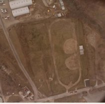 (591) Aerial View of Eckhart Park Area, Swimming Pool, and Carr Field