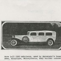 (180) 1930 Cord L-29 Ambulance, Hornstein's Funeral Home in Aliquippa, PA