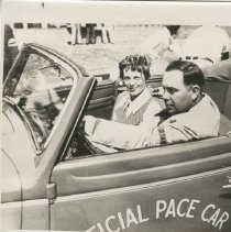 (398) Amelia Earhart in 1935 V-8 Ford Phaeton,Indianapolis Motor Speedway