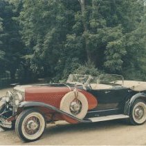(173)1929 Duesenberg J Dual Cowl Phaeton on a country lane, J-325