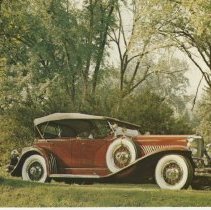 (197)Postcard of 1929 Duesenberg J-101 Car2125 Phaeton in pasture from ACD