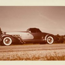 (26)1980 Duesenberg II replica,upward looking in a rural setting