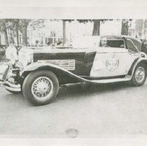 (79)1933 Duesenberg J Convertible Victoria being driven,Paris-Nice Rally