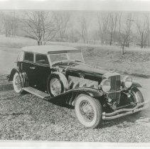 (93)1933 Duesenberg J-507 Car2536 Derham Convertible Sedan in rural setting