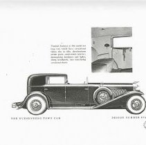 (382)1929 Duesenberg J Town Car Advertisement, two shots