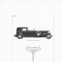 (383)1929 Duesenberg J Town Car Advertisement, 265 H.P