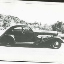 (417)1931 Duesenberg J Coupe, right profile, barbed wire fence and brush