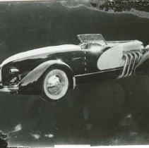 (437)1933 Duesenberg J-508 Car 2537 Speedster, 3/4 rear right view, studio