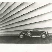 (449)Artist rendering of 1929 Duesenberg J Torpedo Convertible Coupe, left