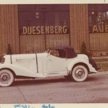 (613)1936 Gentleman's Speedster Prototype outside ACD Museum with man