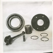 (753)Close-up shot of a Duesenberg Model A engine adapted for racing